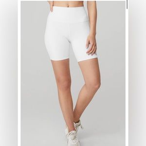 ALO Yoga White Athletic Shorts